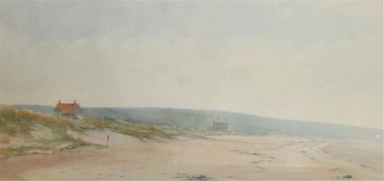 F.Da Ponte Player, watercolour, coastal scene(-)